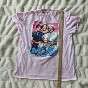 Golden Girls Womens Large Stay Golden T-Shirt - Pink